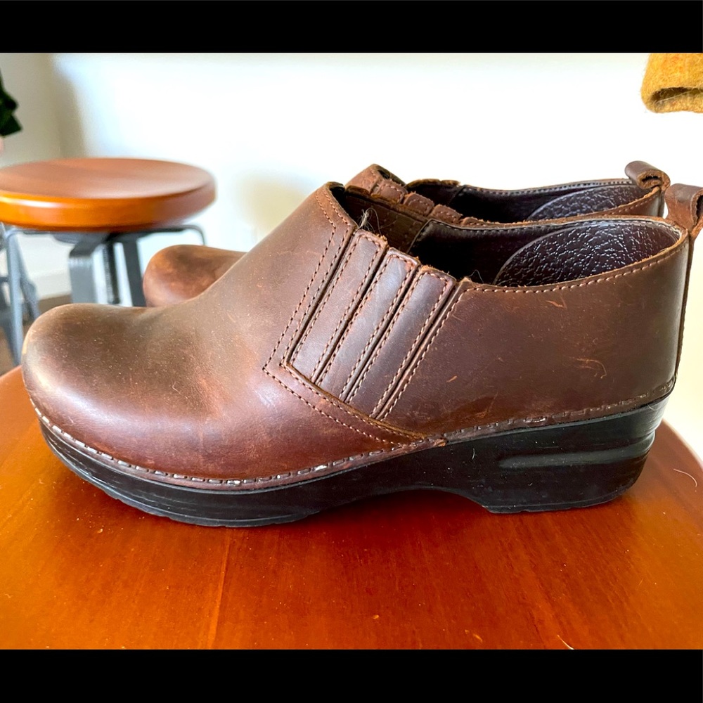 Brown Dansko clogs